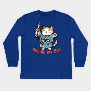 Hot sauce cat Kids Long Sleeve T-Shirt